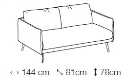Grafico delle misure Poltrona Blum