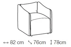 Grafico delle misure Poltrona Kub