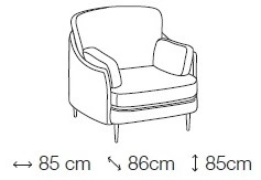 Grafico delle misure Poltrona Gal