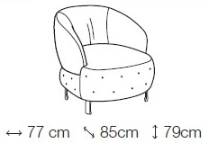 Grafico delle misure Poltrona GUADO