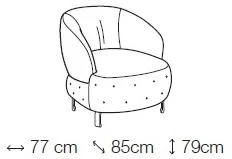 Grafico delle misure Poltrona GUADO