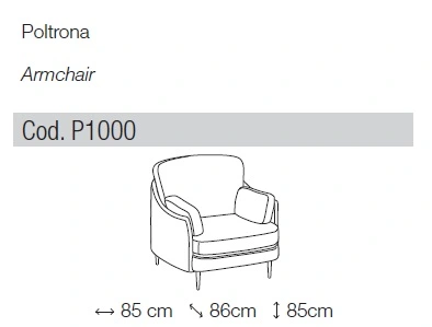 Grafico delle misure Poltrona Gal