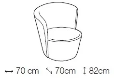 Grafico delle misure Poltrona Daf